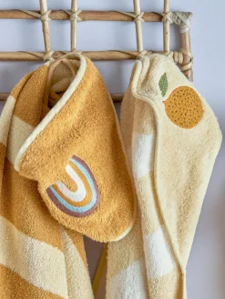 Outlet Bloomingville Mini Serviette bébé en coton Agnes Brun clair, beige
