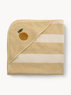 Discount Bloomingville Mini Serviette bébé en coton Agnes Beige clair, blanc crème
