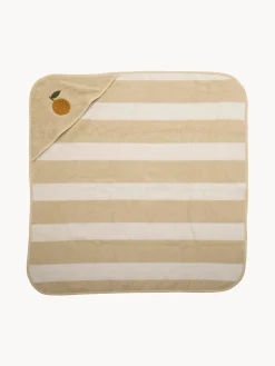 Discount Bloomingville Mini Serviette bébé en coton Agnes Beige clair, blanc crème