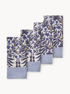 Online Bungalow Serviettes avec motif à fleurs Jasmine, 4 pièces