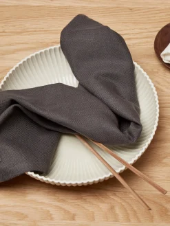 Clearance The Organic Company Serviettes de table Dinner, 4 pièces Anthracite