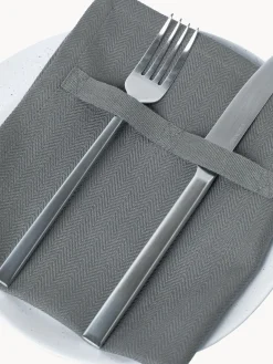 Clearance The Organic Company Serviettes de table Dinner, 4 pièces Anthracite