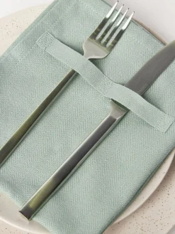 Hot The Organic Company Serviettes de table Dinner, 4 pièces Vert sauge