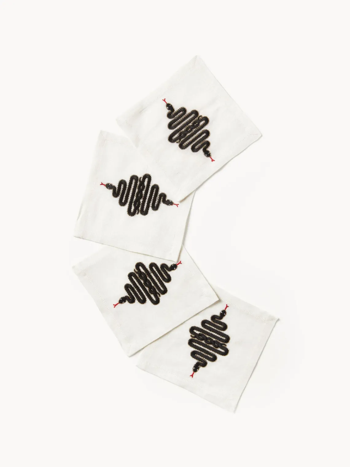 Hot Jonathan Adler Serviettes de table Snake, 4 pièces