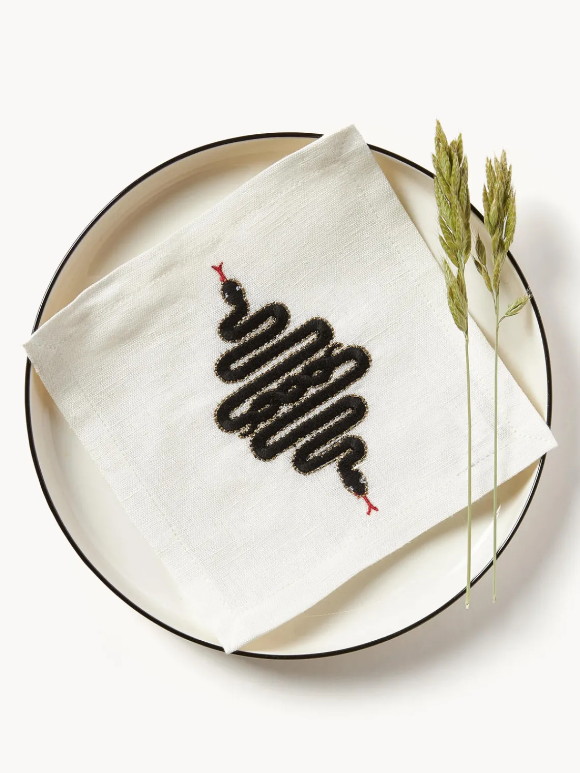 Hot Jonathan Adler Serviettes de table Snake, 4 pièces