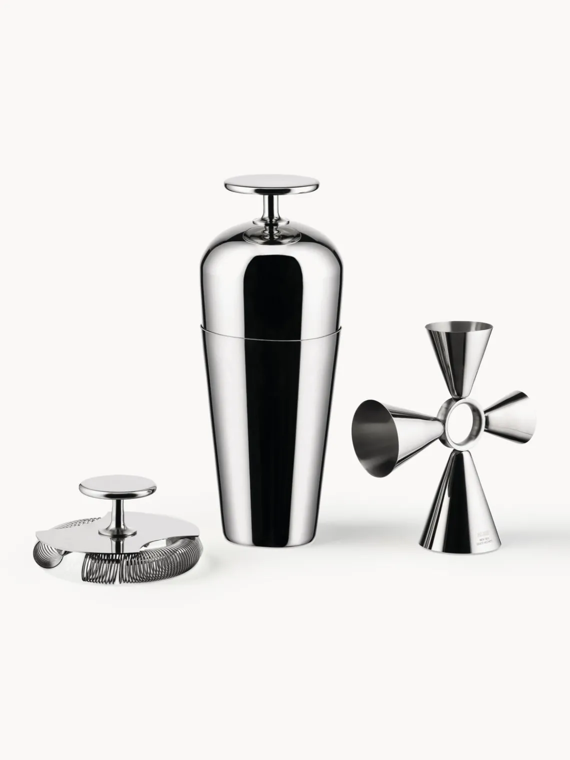 Sale ALESSI Set à cocktail en acier inoxydable Parisienne, 3 élém.