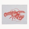 Online Frohstoff Set de table en lin sérigraphié à la main Lobster
