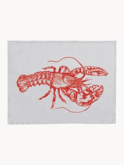 Online Frohstoff Set de table en lin sérigraphié à la main Lobster