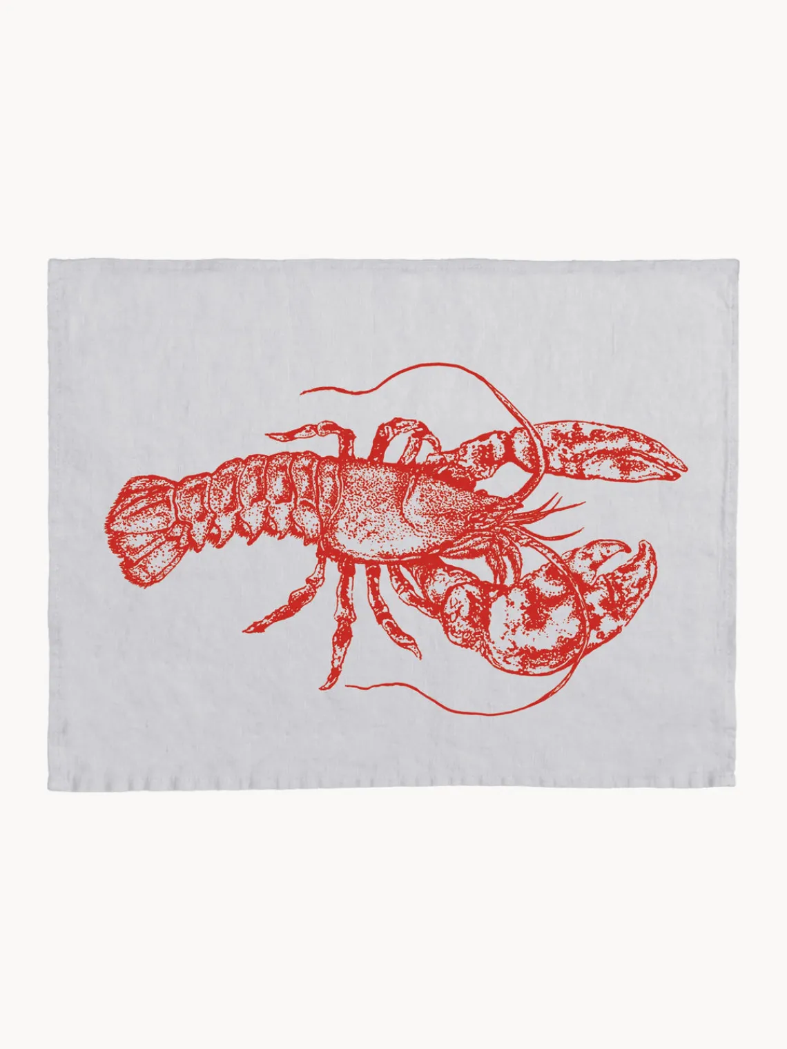Online Frohstoff Set de table en lin sérigraphié à la main Lobster