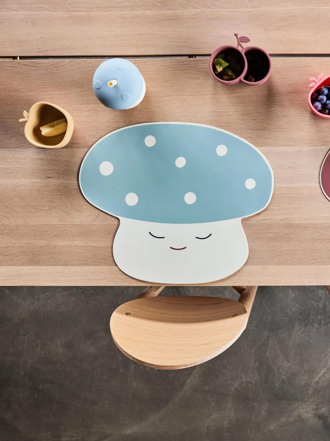 Clearance Oyoy Living Design Set de table Mushroom Vert menthe, beige clair