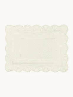 Outlet Cote Table Sets de table Boutis, 2 pièces Blanc cassé