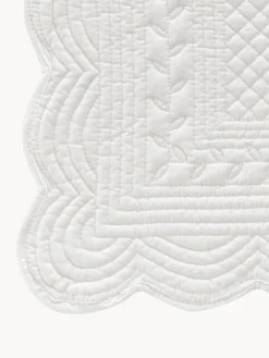 Fashion Cote Table Sets de table Boutis, 2 pièces Blanc