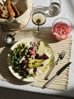 Hot Broste Copenhagen Sets de table en coton avec franges Elouise, 2 pièces
