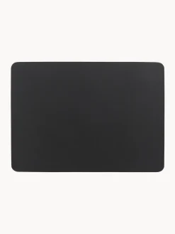 Hot ASA Selection Sets de table en cuir synthétique Pik, 2 pièces Noir