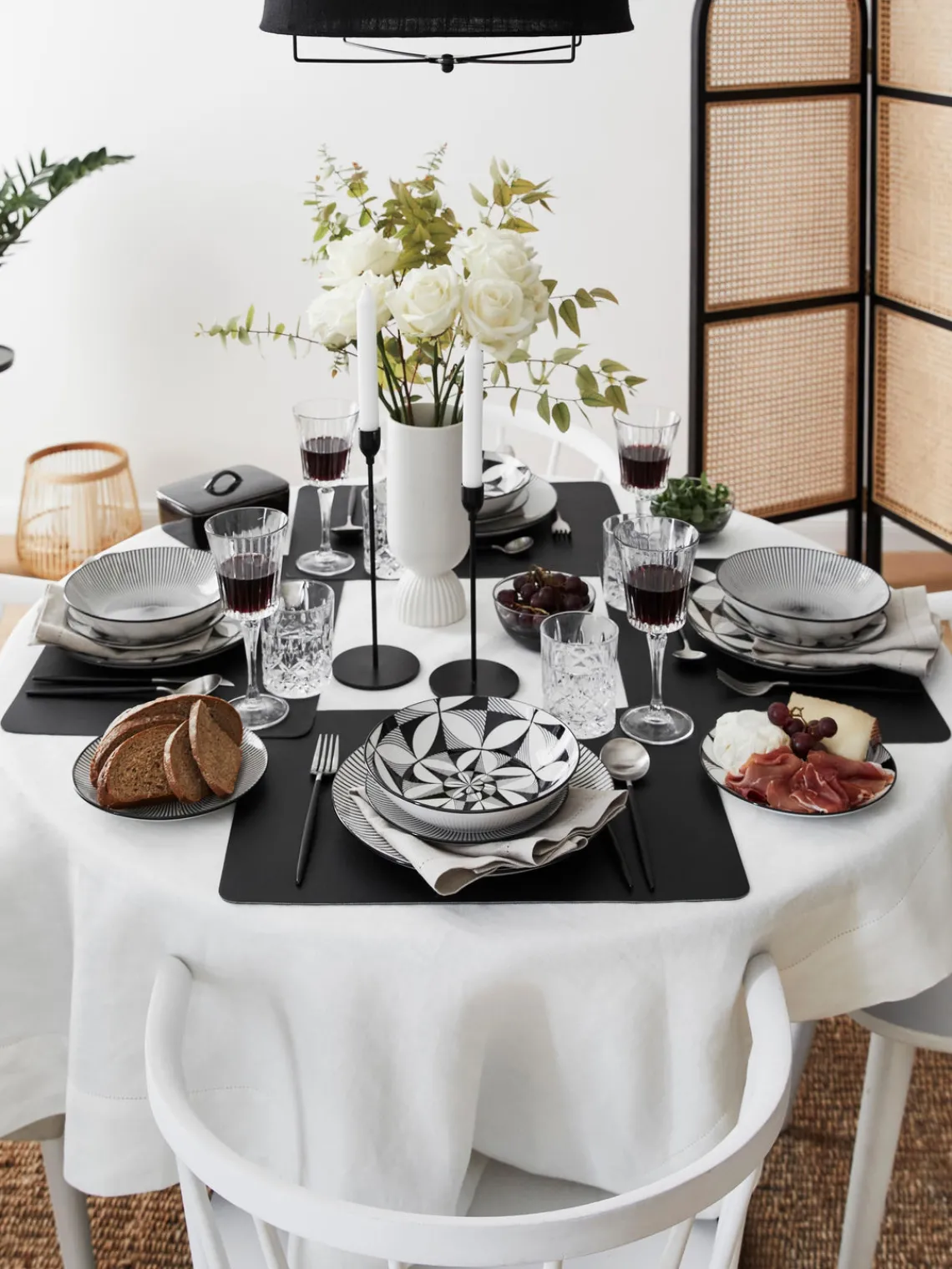 Hot ASA Selection Sets de table en cuir synthétique Pik, 2 pièces Noir