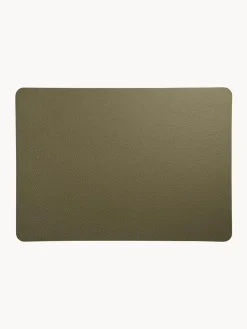 Online ASA Selection Sets de table en cuir synthétique Pik, 2 pièces Vert olive