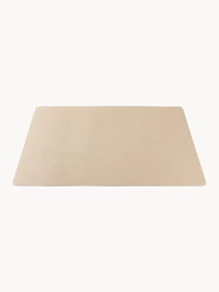 New BITZ Sets de table en cuir synthétique réversible , 4 pièces Beige, noir