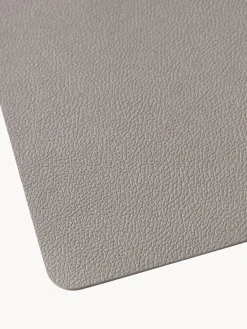 New BITZ Sets de table en cuir synthétique réversible , 4 pièces Taupe, noir