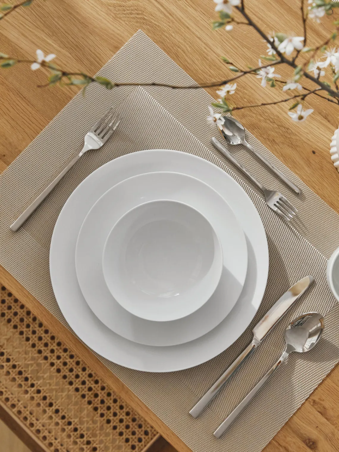 New ASA Selection Sets de table plastique Trefl, 2 pièces Beige clair
