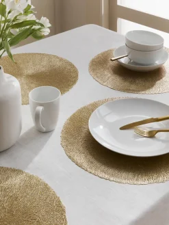 Best Villa D'Este Home Tivoli Sets de table ronds avec franges Linda, 6 pièces
