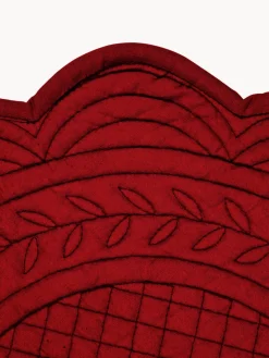Clearance Cote Table Sets de table ronds en coton Boutis, 2 pièces Rouge