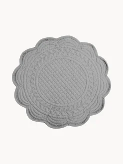Online Cote Table Sets de table ronds en coton Boutis, 2 pièces Gris