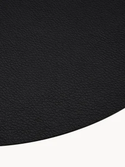 Outlet ASA Selection Sets de table ronds en cuir synthétique Pik, 2 pièces Noir