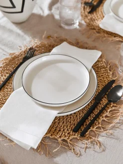 Outlet Cote Table Sets de table ronds en fibres Tressine, 6 pièces