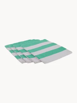 Clearance Jotex Sets de table tuftés à la main Kio Stripe, 4 pièces Vert, blanc
