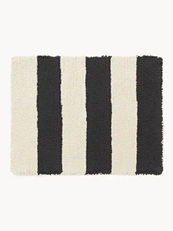 Hot Jotex Sets de table tuftés à la main Kio Stripe, 4 pièces Noir, blanc crème