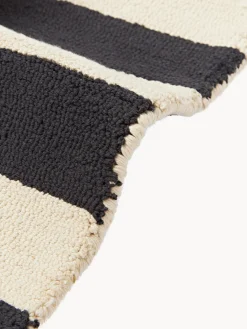 Hot Jotex Sets de table tuftés à la main Kio Stripe, 4 pièces Noir, blanc crème