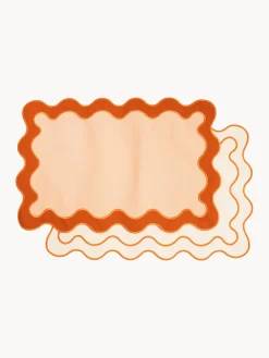 Discount Business & Pleasure Sets de table Wave, 4 élém. Pêche, terracotta
