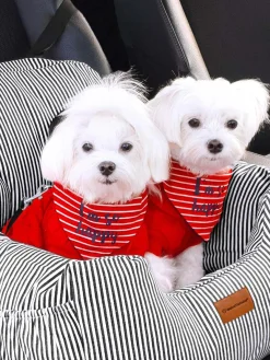 Clearance Wahre Tierliebe Siège auto pour animaux domestiques Premium, tailles variées Blanc, noir