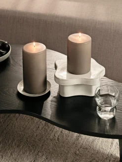 Hot Broste Copenhagen Socle décoratif artisanal Sonja, larg. 22 cm