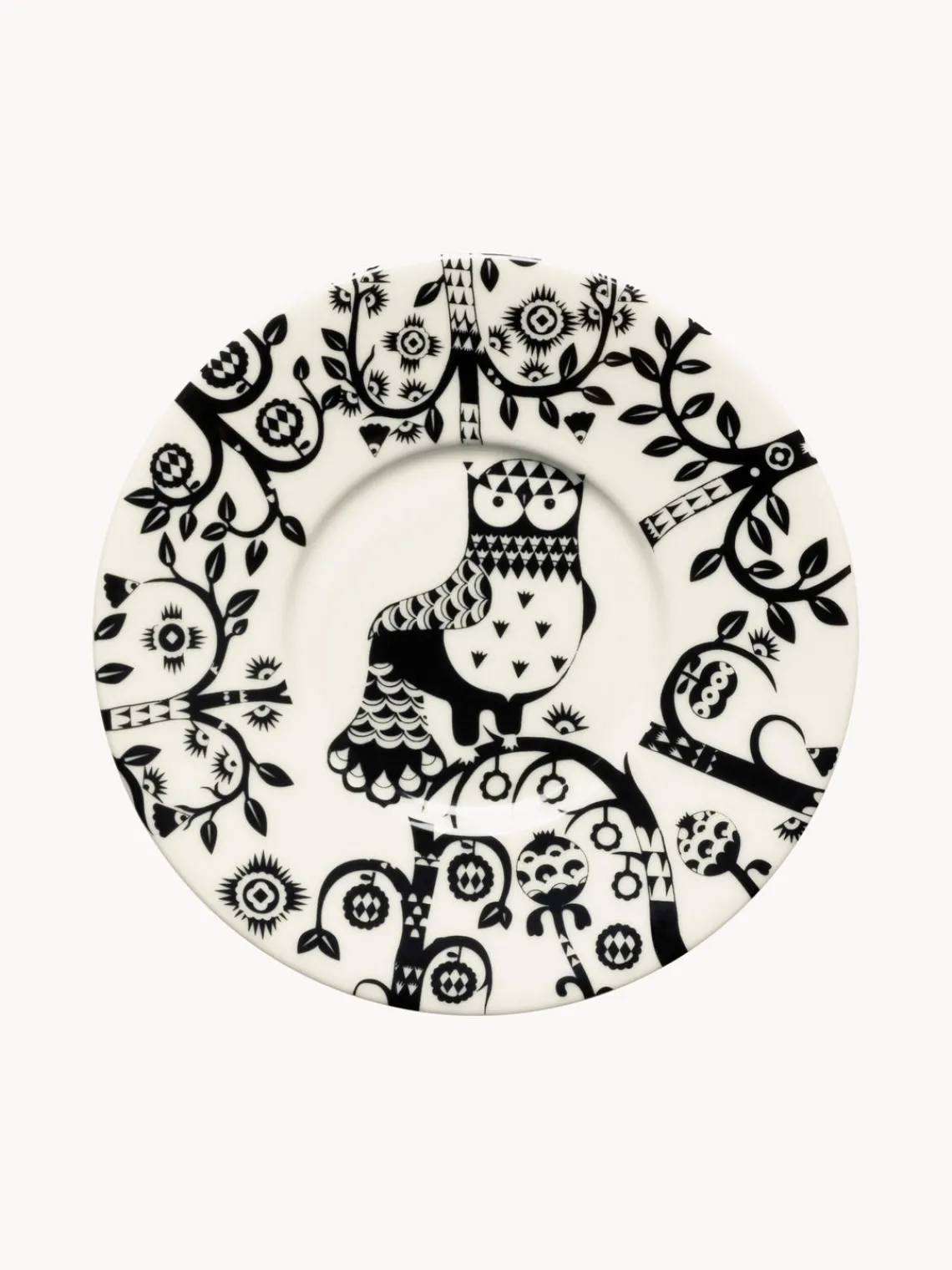 Fashion iittala Sous-tasse en porcelaine Taika Noir, blanc