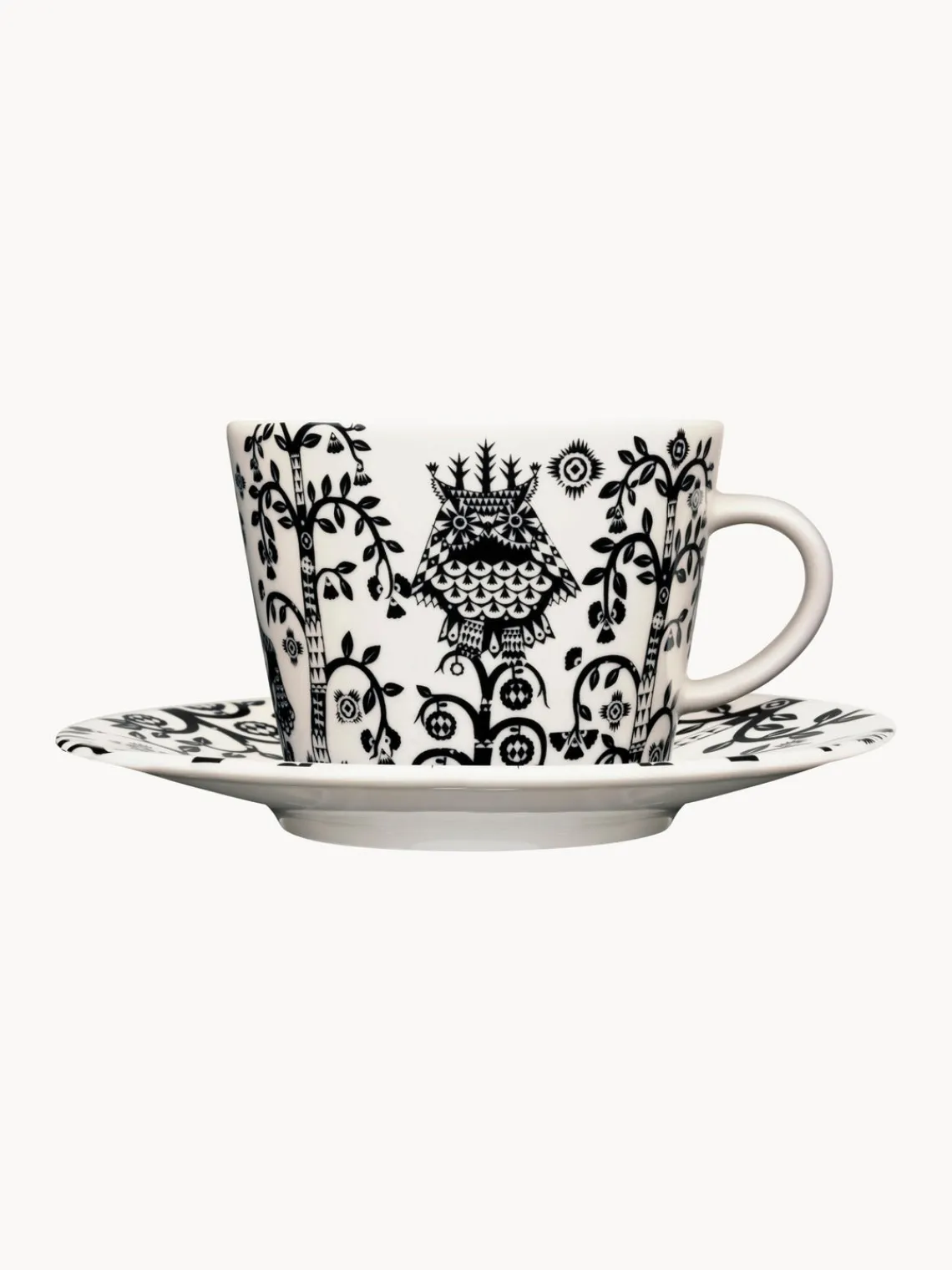 Fashion iittala Sous-tasse en porcelaine Taika Noir, blanc