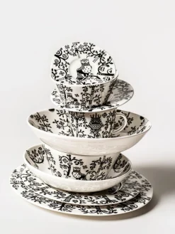 Fashion iittala Sous-tasse en porcelaine Taika Noir, blanc