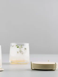 Discount Zone Denmark Sous-verres en silicone Plain, 6 élém. Blanc cassé