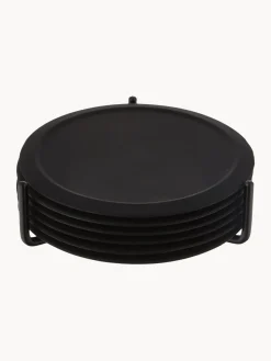 Hot Zone Denmark Sous-verres en silicone Plain, 6 élém. Noir
