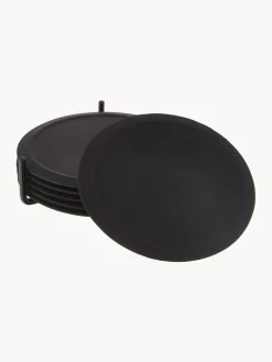 Hot Zone Denmark Sous-verres en silicone Plain, 6 élém. Noir