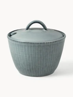 New Broste Copenhagen Sucrier artisanal Nordic Sea Gris-bleu, chiné