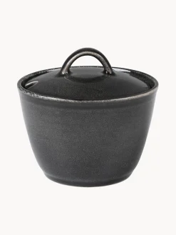 Clearance Broste Copenhagen Sucrier artisanal Nordic Coal Noir, chiné