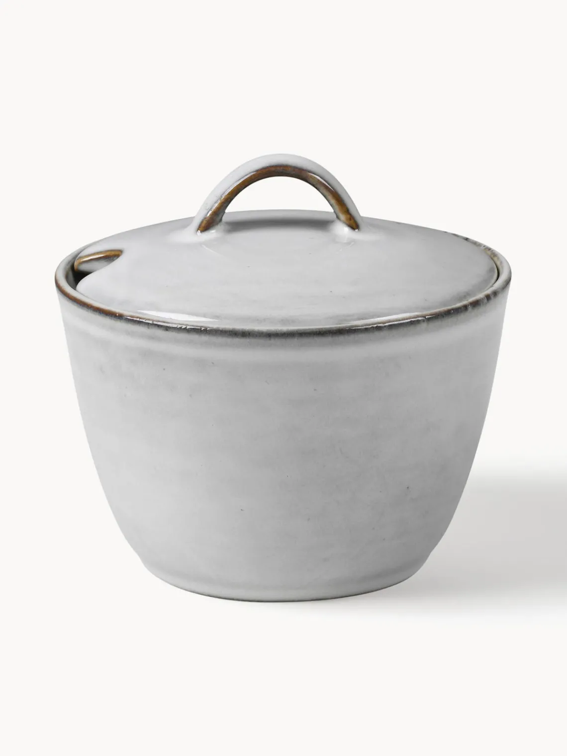 Discount Broste Copenhagen Sucrier artisanal Nordic Sand Gris clair, chiné