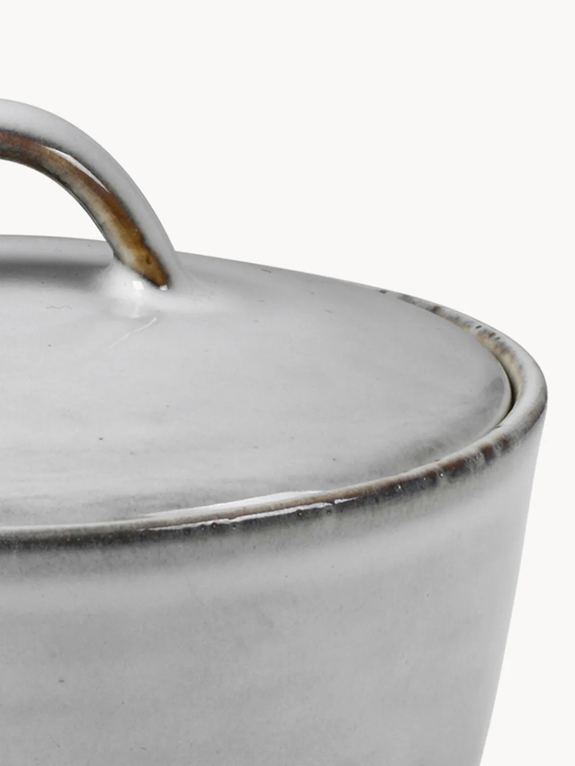 Discount Broste Copenhagen Sucrier artisanal Nordic Sand Gris clair, chiné