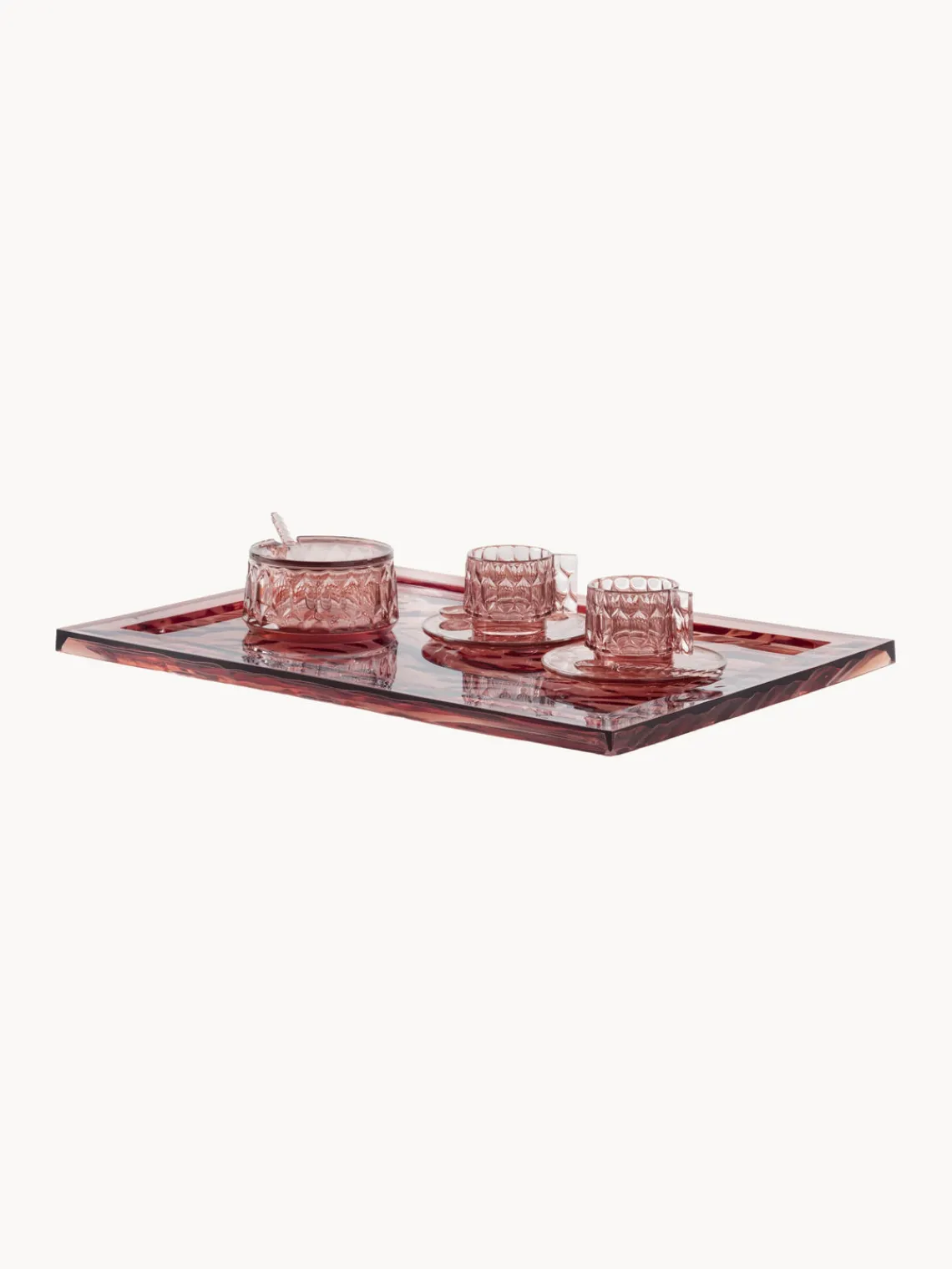 Sale Kartell Sucrier avec surface texturée Jellies Rose pâle
