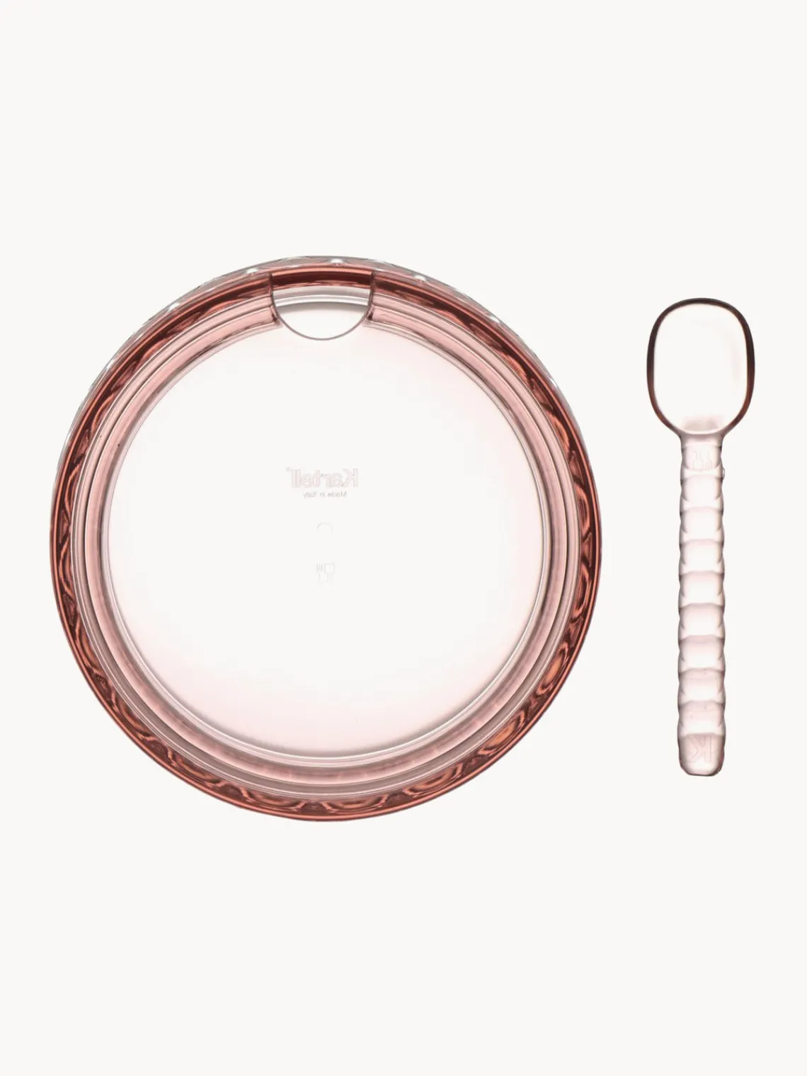 Sale Kartell Sucrier avec surface texturée Jellies Rose pâle