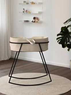 New Metallbude Support de berceau artisanal Korsina Noir
