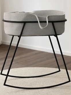 New Metallbude Support de berceau artisanal Korsina Noir