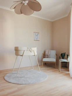Hot Metallbude Support de berceau artisanal Korsina Beige clair