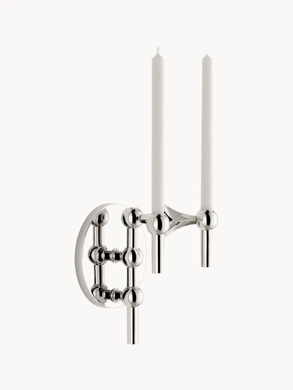 Outlet STOFF Nagel Support mural pour bougeoir Argenté, haute brillance